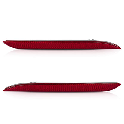 G-PLUS Pair Rear Bumper Reflector, Compatible with Ford Mustang EcoBoost 2015-2017, LH Driver & RH Driver Side 2PCS, FR3Z15A448A, FR3Z15A449A