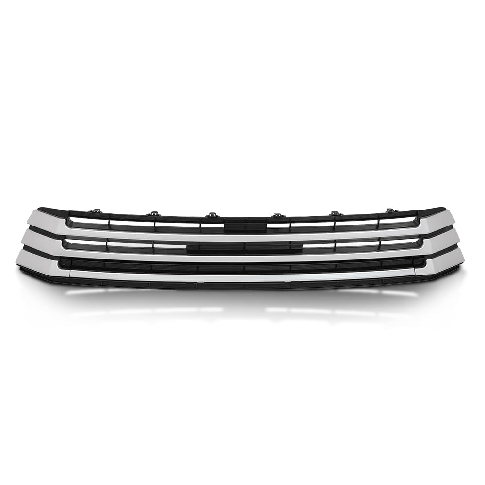G-PLUS Front Bumper Grille Compatible with Toyota Highlander 2017 2018 2019,Fit Models Without Around View Monitor 531020E070, TO1036173 Primed Black