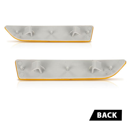 G-PLUS Pair Front Bumper Reflector, Compatible with BMW X3 E83 Base 2007-2010, LH Driver & RH Passenger 2PCS Yellow Lens