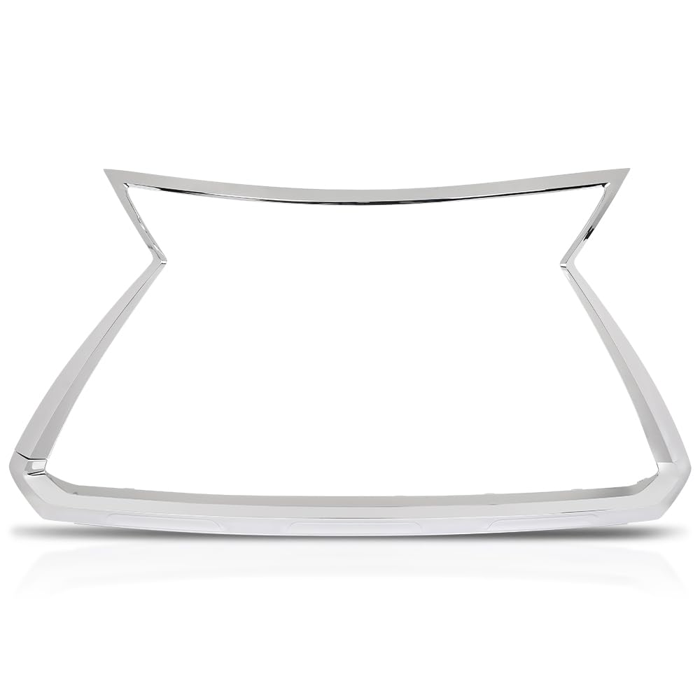 G-PLUS Upper & Lower Chrome Grille Molding Trim Compatible with LX RX350 RX450h 2016-2019/RX350L RX450hl 2018-2019 LX1210114, LX1202110, 531210E120, 531220E060 Silver