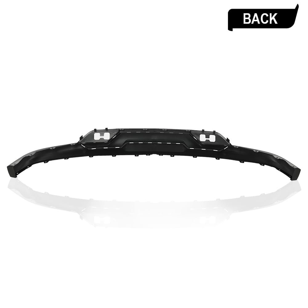 G-PLUS Black Front Bumper Valance Fit Chevy Silverado 1500 2016-2018/Silverado 1500 LD 2019 Textured w/Tow Hook Holes 84029800, GM1015135C