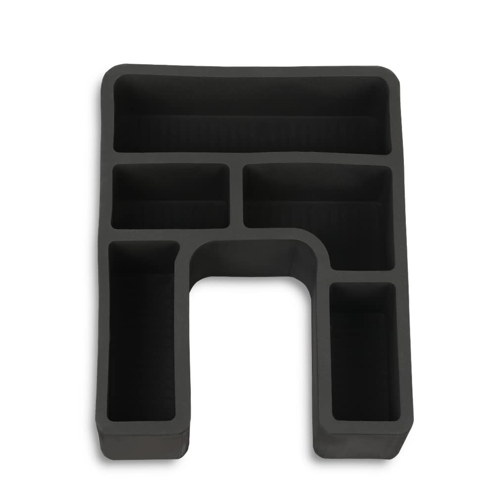G-PLUS Floor Console Black Organizer Inserts 2 Pc Set Compatible with 1978-1996 Ford F150 F250 F350 Bronco