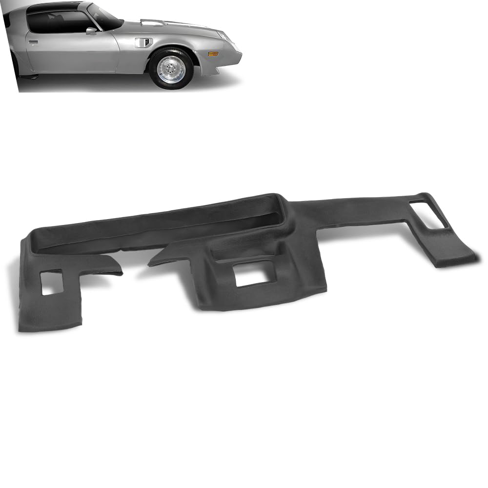 G-PLUS TPE Dash Cover Panel Compatible with Pontiac Firebird Trans Am 1970-1981 Black