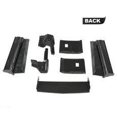 G-PLUS Rear Bumper Fillers 7PCS for Cadillac Eldorado 1979-1985 Black Plastic Side View