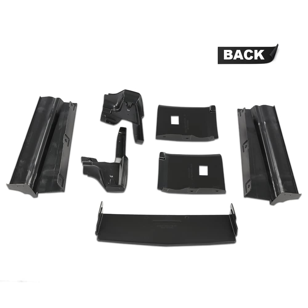 G-PLUS Rear Bumper Fillers Set Compatible With 1979-1985 Eldorado Black Plastic Painted Bumper Fillers 7pcs