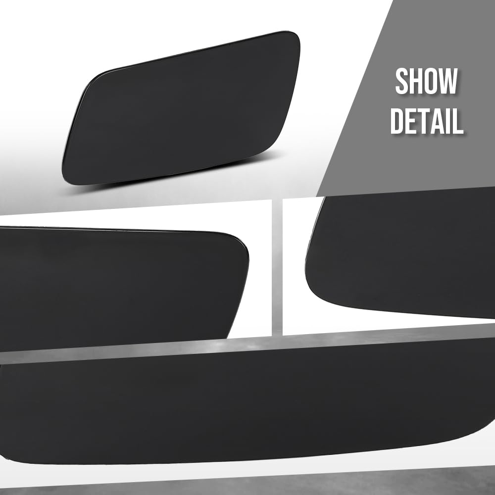 G-PLUS Headlamp Washer Cover Cap Pair Compatible with Volvo S90 / V90 / V90 Cross Country 2017 2018 2019 2020 2021 2022 2023 2024 2025 39839830, 39839842 Glossy Black