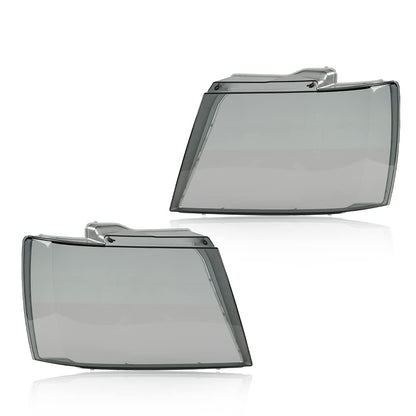 G-PLUS Headlight Lamps Protector Clear Lens Cover Smoke Compatible with 2007-2014 Chevy Tahoe Suburban 1500/2007-2013 Chevy Avalanche Suburban 2500