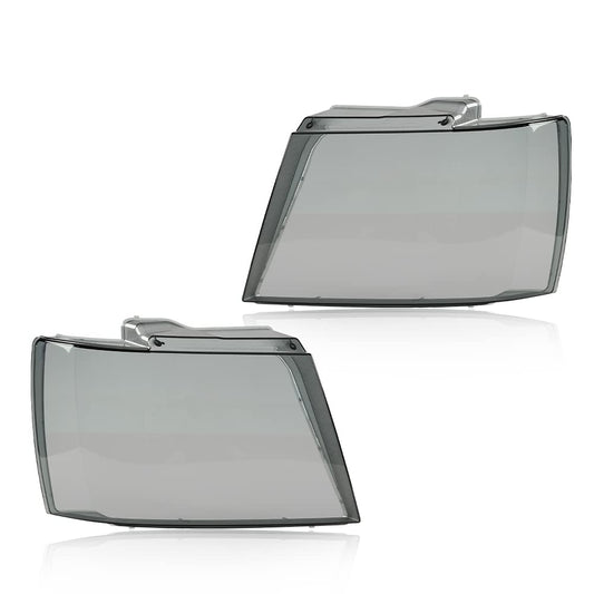 G-PLUS Headlight Lamps Protector Clear Lens Cover Smoke Compatible with 2007-2014 Chevy Tahoe Suburban 1500/2007-2013 Chevy Avalanche Suburban 2500