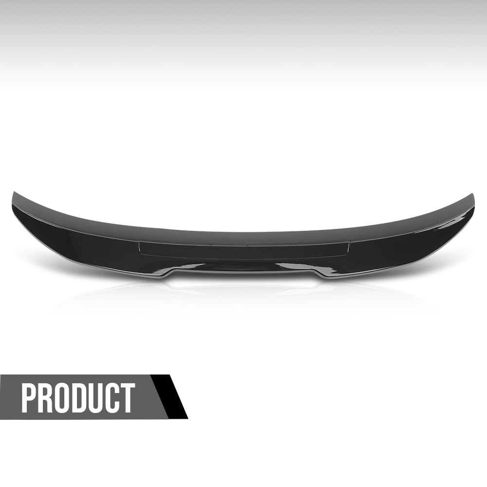 G-PLUS Rear Trunk Spoiler Wing Compatible with BMW 4-Series F32 2 Door Coupe 428i 435i 440i 2012 2013 2014 2015 2016 2017 2018 2019 2020 Rear Spoiler Wing Glossy Black
