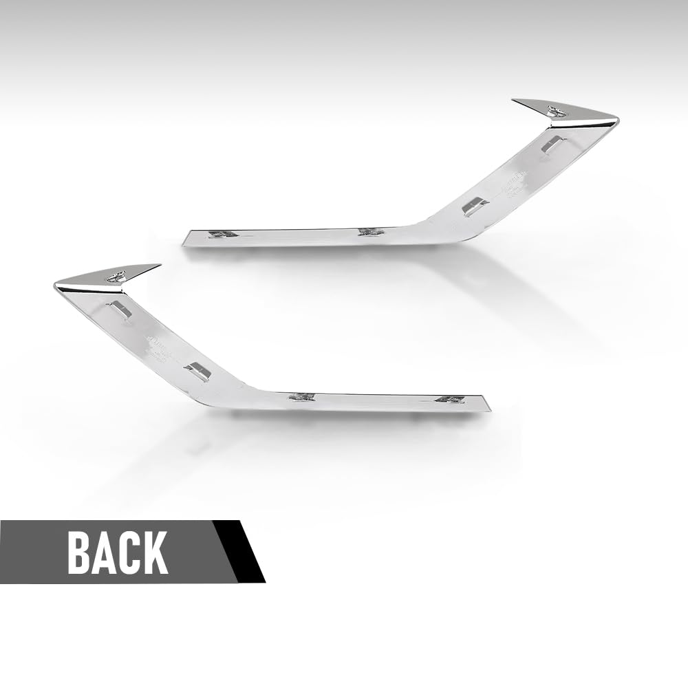 G-PLUS Front Bumper LH+RH Trim Fog Light Molding Compatible with Volvo S60 V60 2019 2020 2021 2022 31455511, 31455512 Silver