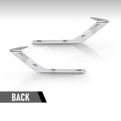 G-PLUS Front Bumper LH+RH Trim Fog Light Molding Compatible with Volvo S60 V60 2019 2020 2021 2022 31455511, 31455512 Silver