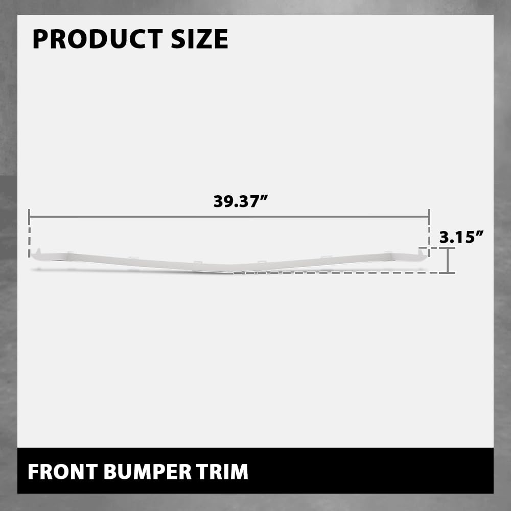 G-PLUS Front Bumper Trim Molding Chrome, Compatible with Benz C300 2015-2018, Silvery, 2058850123-PFM, 2058853123, MB1044123, 15731898