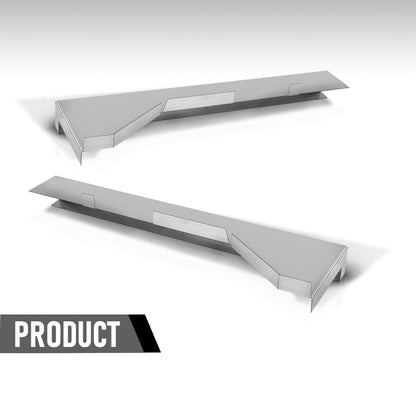 G-PLUS Inner Rocker Panel Support Braces Compatible with Chevy Camaro Pontiac Firebird 1967-1969 Silver