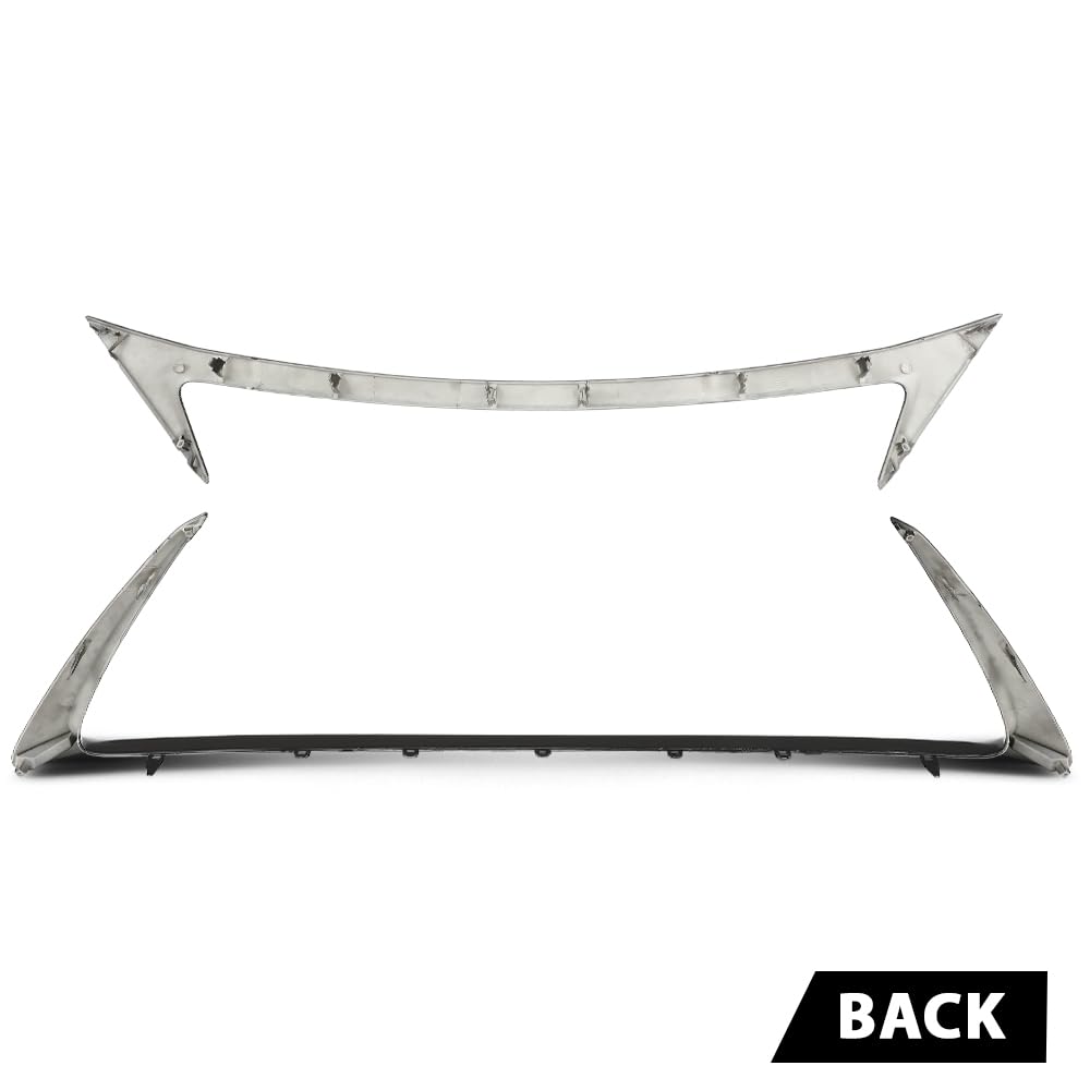 G-PLUS Front Grille Molding Outer Trim Set 2pcs Compatible with LX CT200H 2014-2017 Glossy Black