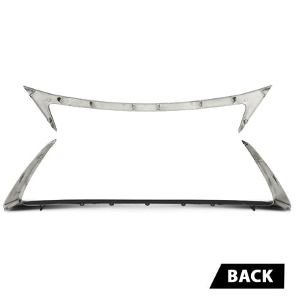 G-PLUS Front Grille Molding Outer Trim Set 2pcs Compatible with LX CT200H 2014-2017 Glossy Black