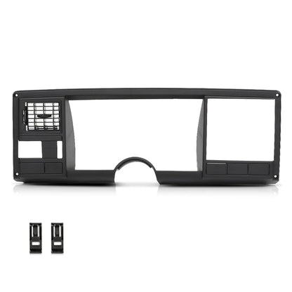 G-PLUS Speedometer Dash Bezel Tirm Panel Compatible with Chevy Silverado GMC Sierra Truck 1988 1989 1990 1991 1992 1993 1994 (Black ABS Plastic)