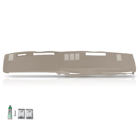 G-PLUS TPE Dash Cover Dashboard Panel Compatible with GMC Chevy Full Size Pickup 1981-1987,Fit GMC Chevy SUV 1981-1991 Beige
