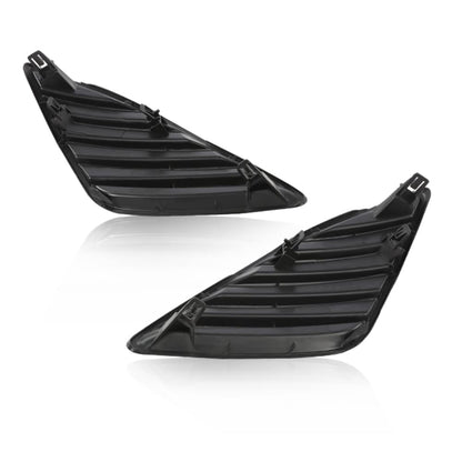 G-PLUS Front Bumper Lower Grille Insert & Fog Light Hole Covers Compatible with Toyota Camry 2012 2013 2014 Replace For TO1036128 TO1038147 TO1039147