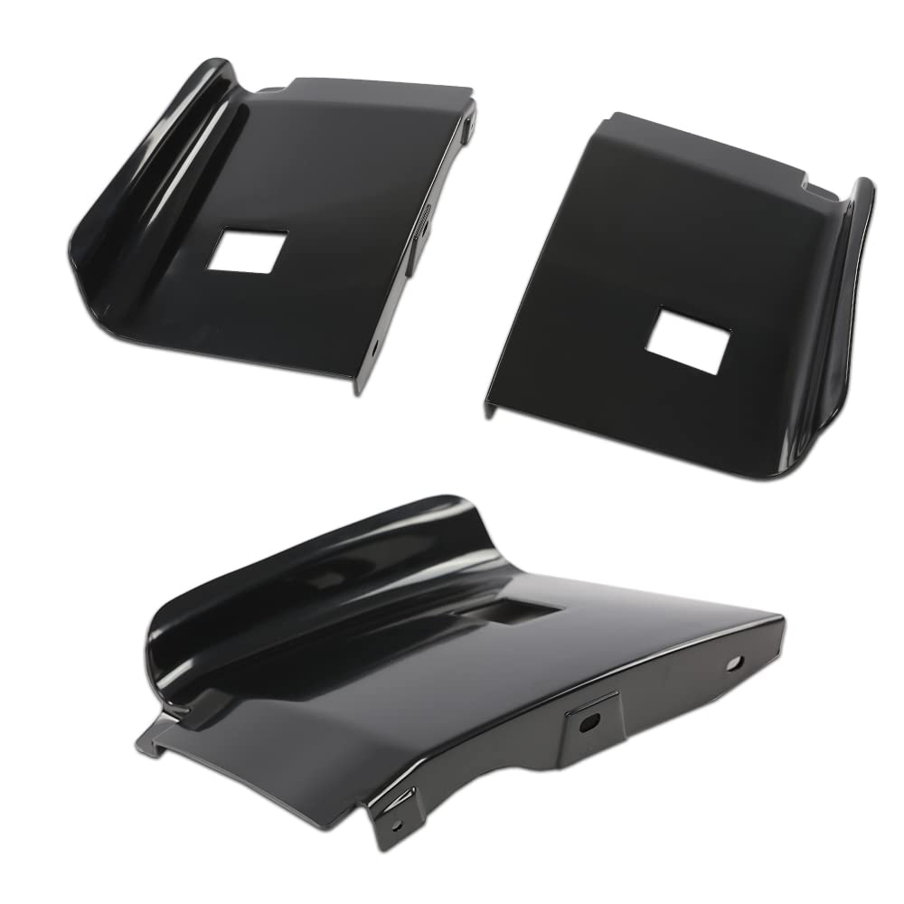 G-PLUS Rear Bumper Fillers Set Compatible With 1979-1985 Eldorado Black Plastic Painted Bumper Fillers 7pcs
