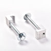 G-PLUS Truck Tool Box Mounting Kit, Rail Mounting Clamp Kit,J Hook Crossover Pickup Mounting Clamp Tiedown Universal Fit,Easy Mount-Silver (4Pcs)