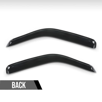 G-PLUS in-Channel Window Ventvisor Sun Rain Guards Side Wind Deflector Compatible with Chevy Express GMC Savana 4500 2009-2020 Smoky