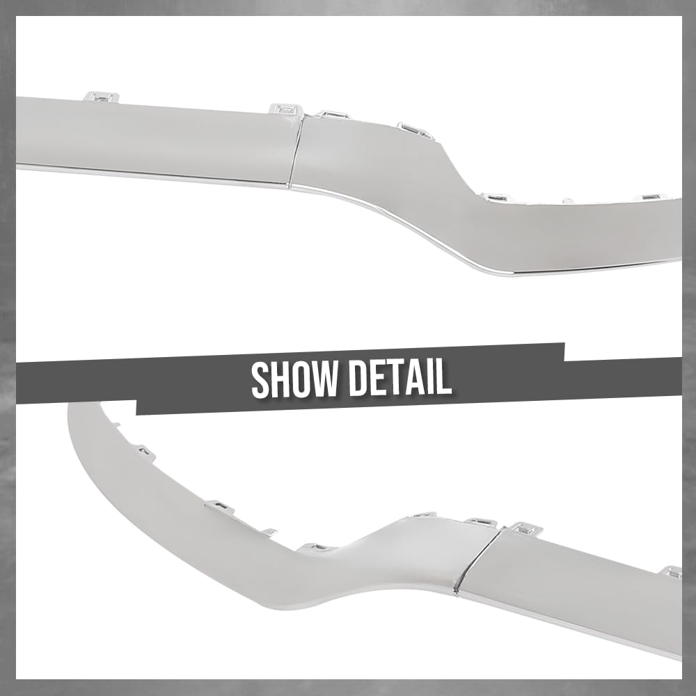 G-PLUS Front Bumper Body Molding Trim Compatible with Benz W207 E-Class E350 E400 E550 2014-2017 Fit Benz E400 2015 A2078850774, A2078850874 Silver 3Pcs