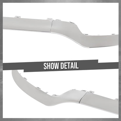 G-PLUS Front Bumper Body Molding Trim Compatible with Benz W207 E-Class E350 E400 E550 2014-2017 Fit Benz E400 2015 A2078850774, A2078850874 Silver 3Pcs