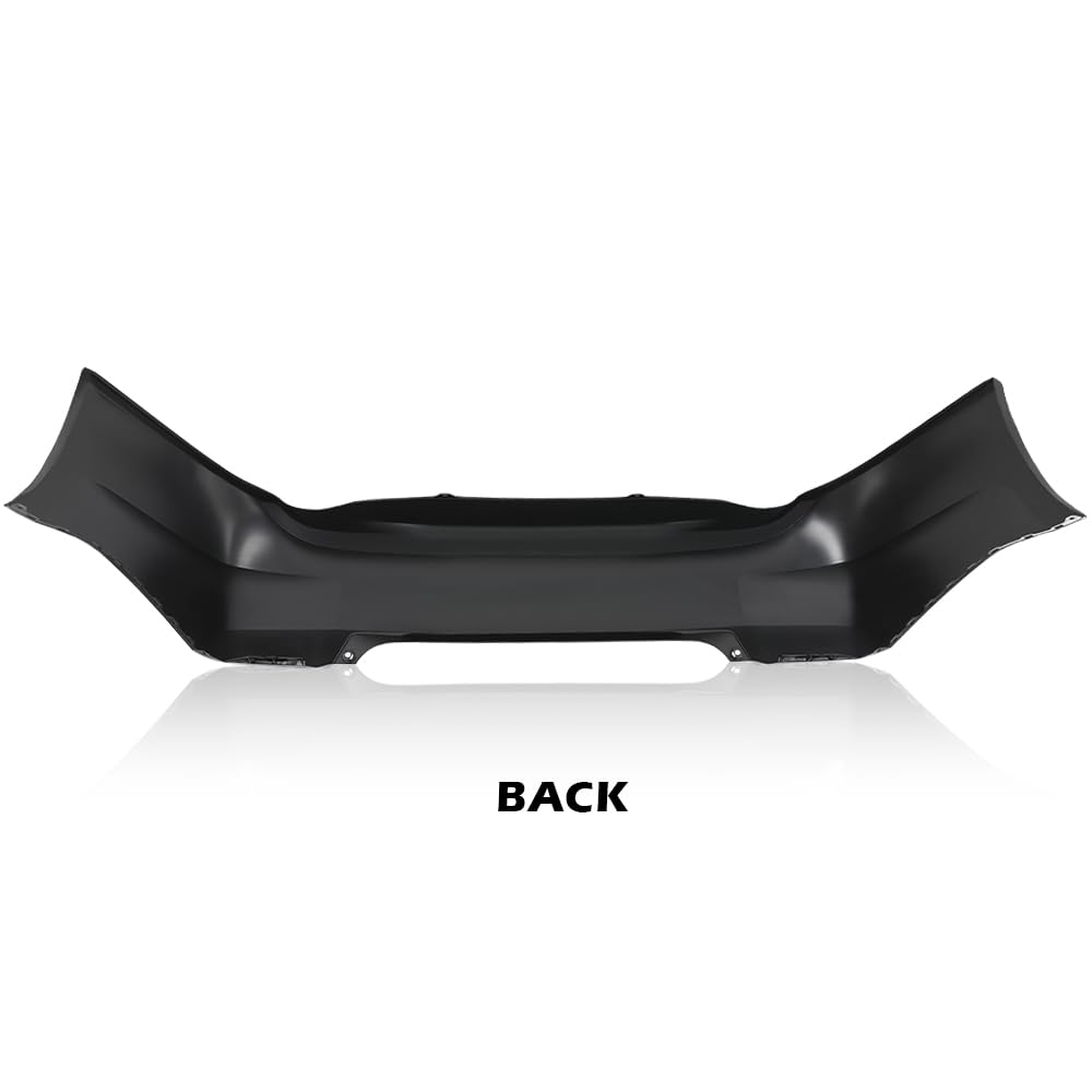 G-PLUS Rear Bumper Cover Compatible with Honda Accord V6 Sedan Dual Exhaust 2008 2009 2010 2011 2012, 04715TA1A91ZZ, HO1100245, Primered Black