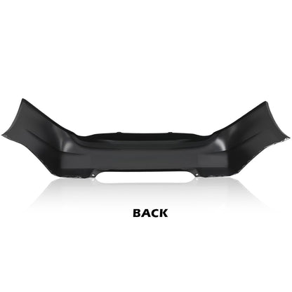 G-PLUS Rear Bumper Cover Compatible with Honda Accord V6 Sedan Dual Exhaust 2008 2009 2010 2011 2012, 04715TA1A91ZZ, HO1100245, Primered Black