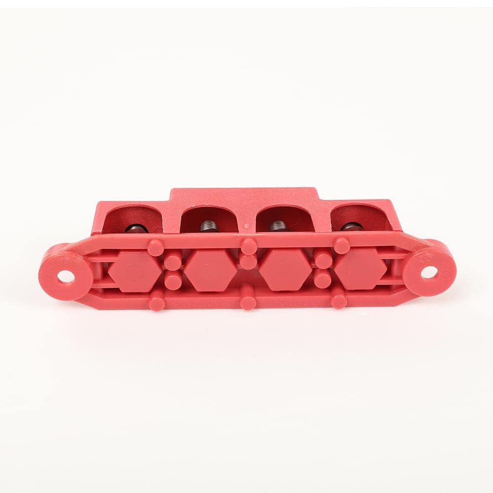 G-PLUS 4 Post Busbar Power Distribution Block with Cover,Busbar Power Battery Terminal Distribution Block 5/16" Posts 12V 250A, 4 Post Power Distribution Block Bus Bar Red