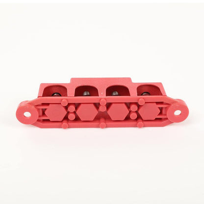 G-PLUS 4 Post Busbar Power Distribution Block with Cover,Busbar Power Battery Terminal Distribution Block 5/16" Posts 12V 250A, 4 Post Power Distribution Block Bus Bar Red