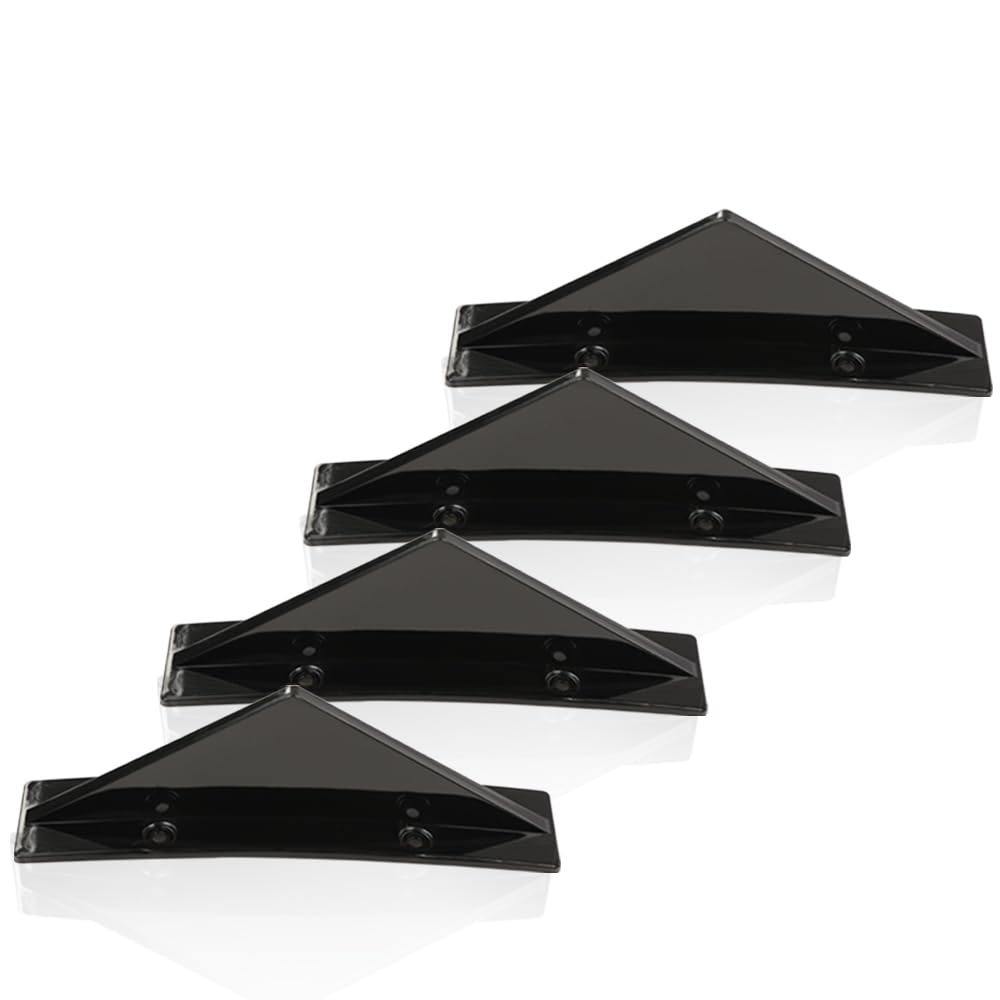 G-PLUS Rear Bumper Lip Splitter Diffuser Fit Chevy Camaro All Models Shark Fin Spoiler Trim Covers Decoration Set Lip Wing Splitter Decoration Protector Set 4 PCS Black