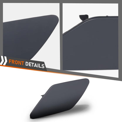 G-PLUS Front Headlight Washer Cover Driver Left Side Compatible with Porsche Cayenne 2011-2016 95862830100G2X, PO1048102 Matte Primer Finish Black