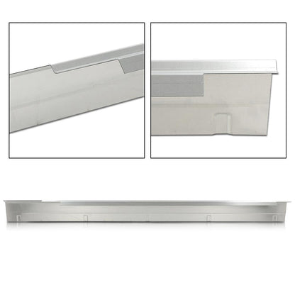 G-PLUS Slip on Rocker Panels Left and Right Side Compatible with Chevy Silverado Extended Cab 4 Door 2014-2018/Fit GMC Sierra Extended Cab 2014-2018 4 Door Silver 75 3/8" Long Silver