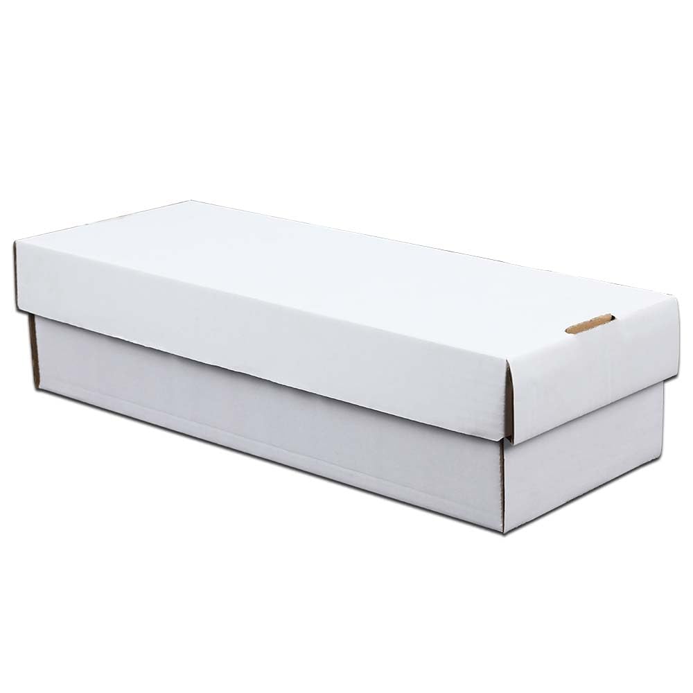 G-PLUS 2-Cell Trading Card Storage Box 1600 Count Corrugated Cardboard Box Holds over 300 3x4 Toploads Sports/Trading Card (Card not included)