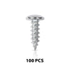 G-PLUS License Plate Screws Self Tapping Pan Head Compatible with Most Vehicles (100 Pkg)