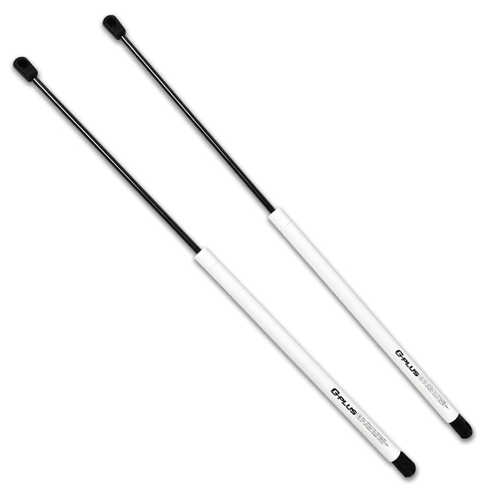 【Multi-Colored】 G-PLUS Hood Lift Supports Hood Struts Compatible with 2002-2010 Dodge Ram 1500 2500 3500 4500 5500, Front Hood Shock 2PCs Set(Matt White)