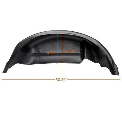 G-PLUS 2PCS Rear Wheel Well Liner Guards Compatible with Ford F150 2015-2018, Not Fit Raptor, Wheel Well Guards Fenders, Black