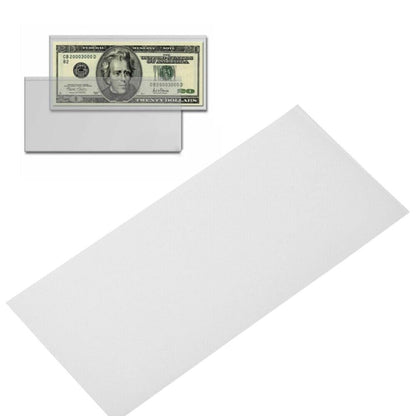 G-PLUS Clear Dollar Bill Holders for Collectors,100 Soft Ultra Thin Holders for Modern US Currency Protector Slab Holder Banknote Stamp Paper Souvenirs Storage