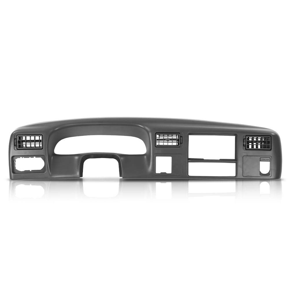 G-PLUS Dash Board Bezel Radio Cluster Trim Panel W/Hole, Compatible with Ford F250 F350 Super Duty 1999-2004 4x4 Switch, Dark Gray