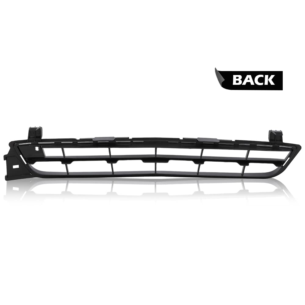 G-PLUS Front Bumper Lower Grille Assembly Compatible With Chevy Malibu LS LT 2013 Honeycomb Mesh Replacement Chrome Grill (will not fit 2014 or 2015 models) 2076883, 22847848