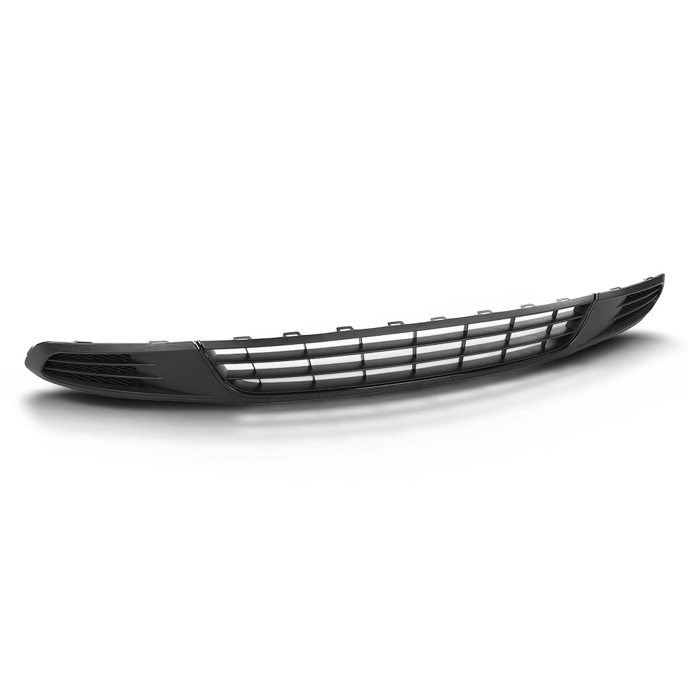 G-PLUS Bumper Grille + Fog Light Covers Front Lower Compatible with Volkswagen Jetta Base 2011, Fit Volkswagen Jetta S/SE/SEL/TDI 2011-2014 VW1039119,5C68536659B9, 5C68536779B9 Black
