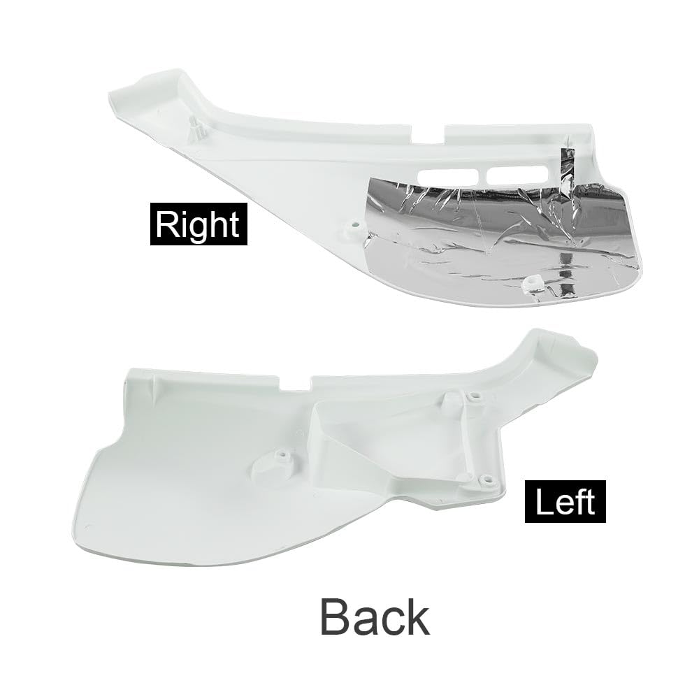 G-PLUS Left & Right Side Panels Set Fairing Cover Compatible with Honda XR650L (Shasta White) 1993-1999/Fit Honda XR650L (Ross White) 2000-2021 83620-MY6-920ZB, 83520-MY6-920ZB