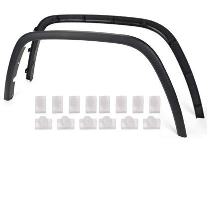 G-PLUS Front Driver & Passenger Side Fender Flares Compatible With Jeep Grand Cherokee 2011-2016 Wheel Opening Molding Trim Black
