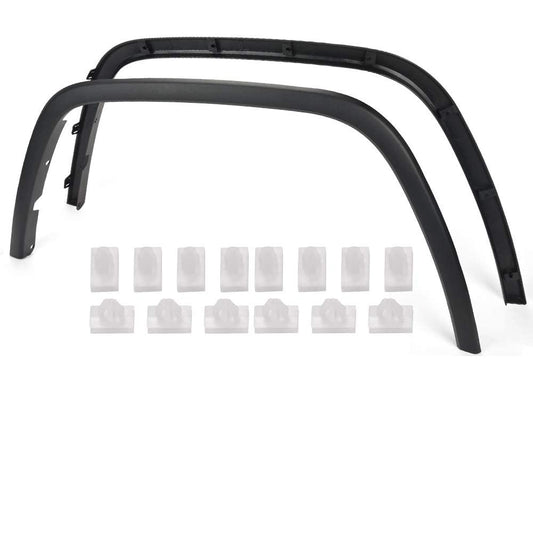 G-PLUS Front Driver & Passenger Side Fender Flares Compatible With Jeep Grand Cherokee 2011-2016 Wheel Opening Molding Trim Black