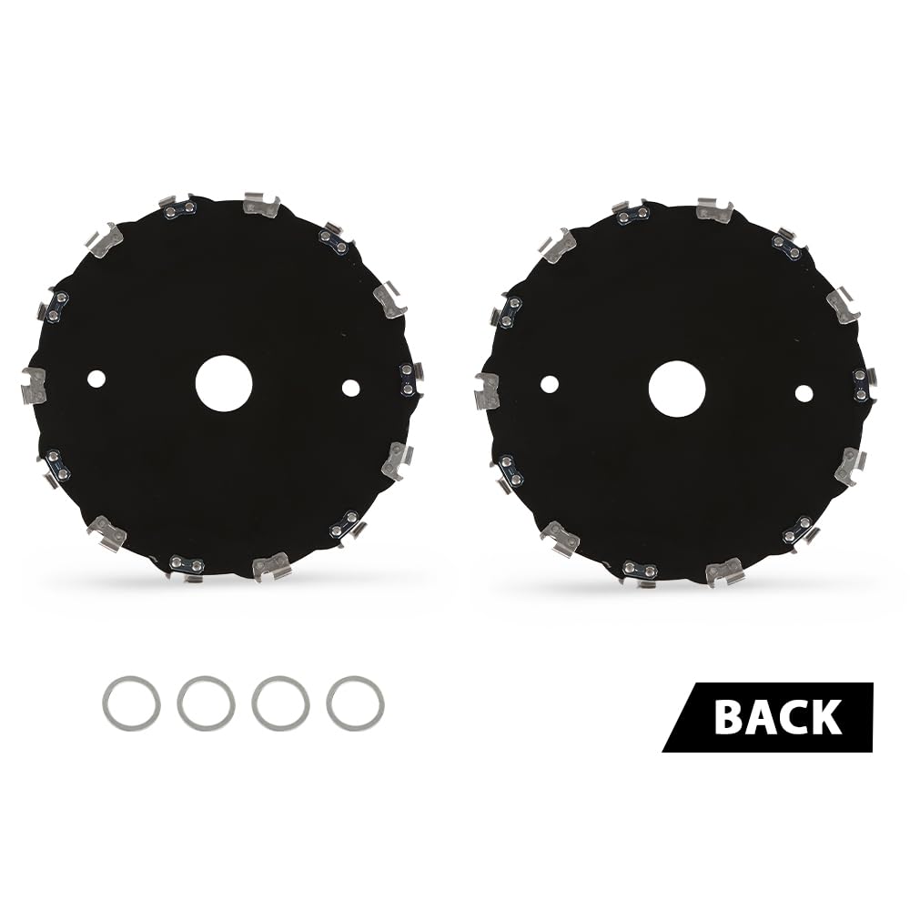 G-PLUS 2pcs 7" Chainsaw 14-Tooth Brush Blades Fit Bush Cutter Weed Eater Trimmer Head Black
