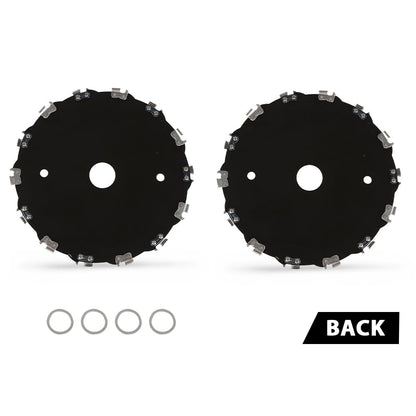 G-PLUS 2pcs 7" Chainsaw 14-Tooth Brush Blades Fit Bush Cutter Weed Eater Trimmer Head Black