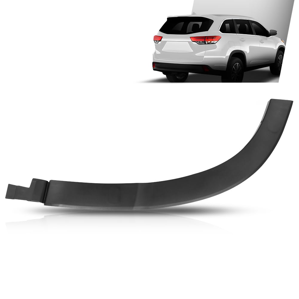 G-PLUS Right Rear Door Flares Trim Lower Fender Molding Passenger RH Compatible with Toyota Highlander 2014-2019 75077-0E010