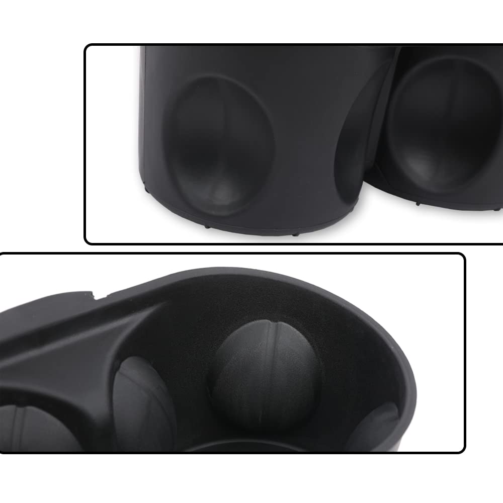 G-PLUS Cup Holder Insert Compatible with Chrysler Town & Country 2011-2016/ Fit Dodge Grand Caravan 2011-2020 1WV70DX9AA Black Cup Holder Liner