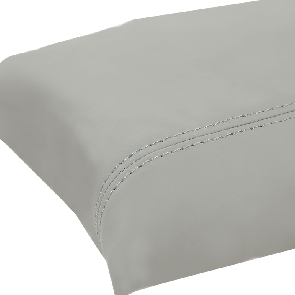 G-PLUS Center Console Lid Armrest Cover, Compatible with Sonata 2015 2016 2017 2018 2019 Leather, Gray